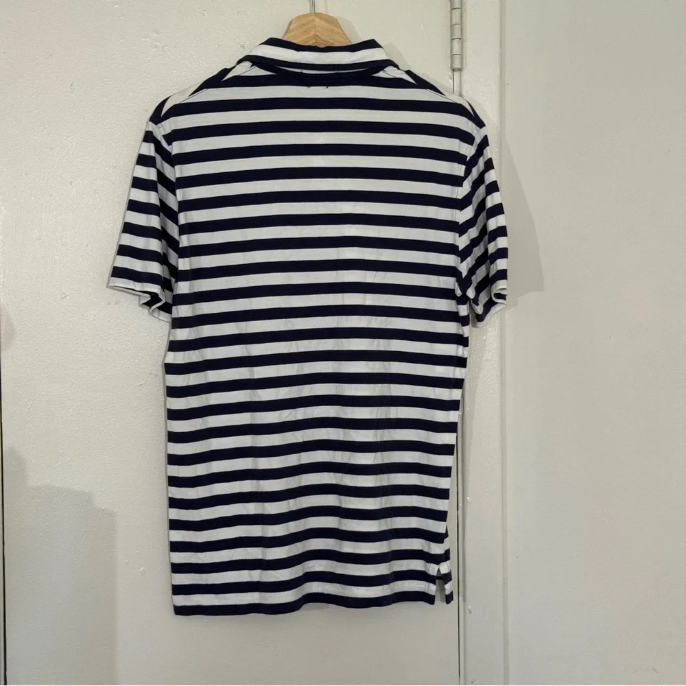 Polo by Ralph Lauren Navy and White Striped Shirt Men’s Size Large Casual Cotton